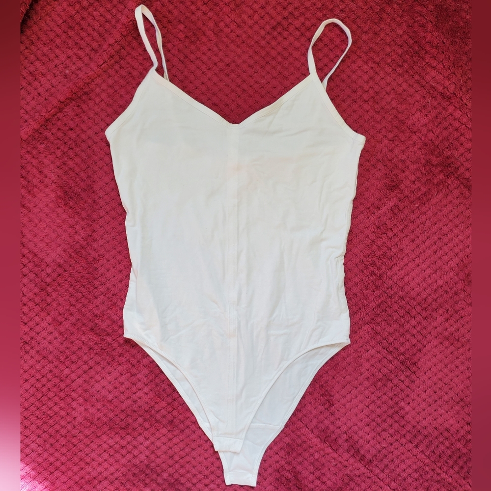 Everlane white cami small bodysuit